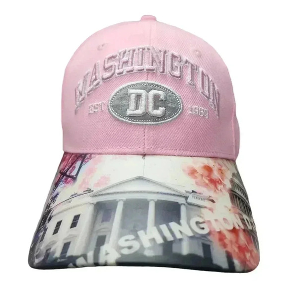Washington‎ DC Baseball Cap Pink White Gray City Hunters Adult Adjust Size PA700 - Picture 1 of 7